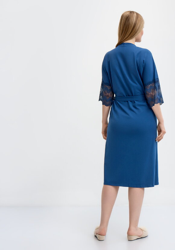 Халат с отделкой кружевом шир.  580, рис. 8