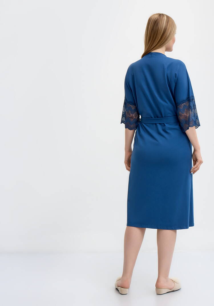 Халат с отделкой кружевом шир.  750, рис. 8