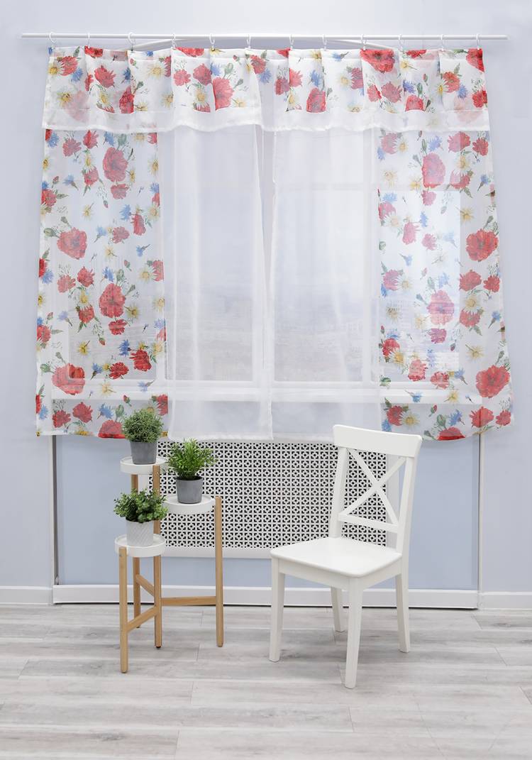 Шторы для кухни Алёна, с подхватами шир.  750, рис. 5