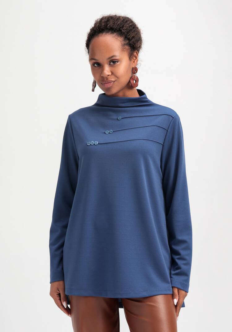 Туника свободного кроя с декором на груди шир.  750, рис. 4