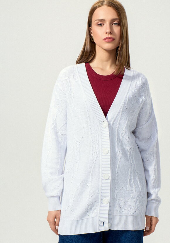 Кардиган удлиненный с абстрактным рисунком шир.  580, рис. 4