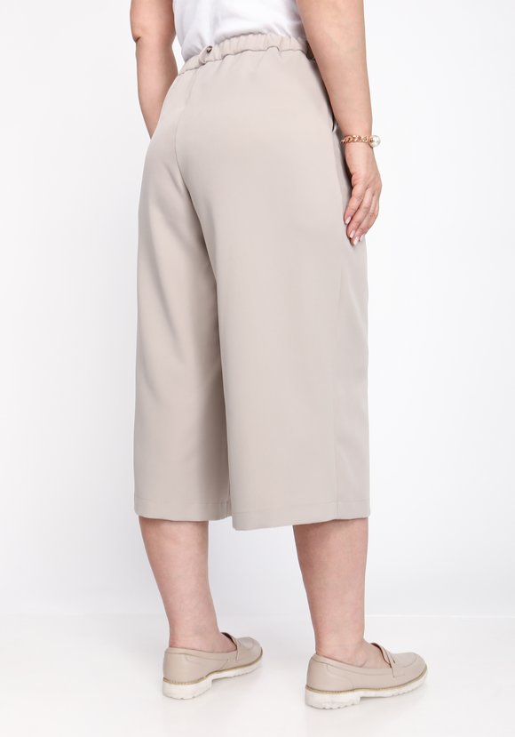 Брюки-кюлоты однотонные широкие шир.  580, рис. 2