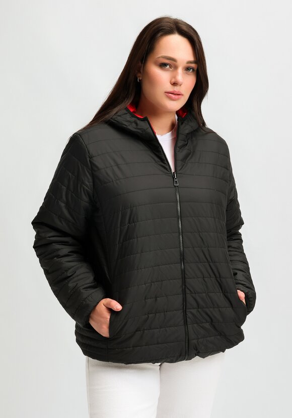 Куртка двухсторонняя с капюшоном на молнии шир.  580, рис. 1