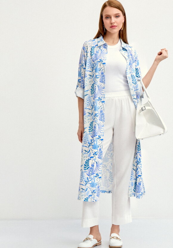 Брюки прямые изо льна шир.  580, рис. 16