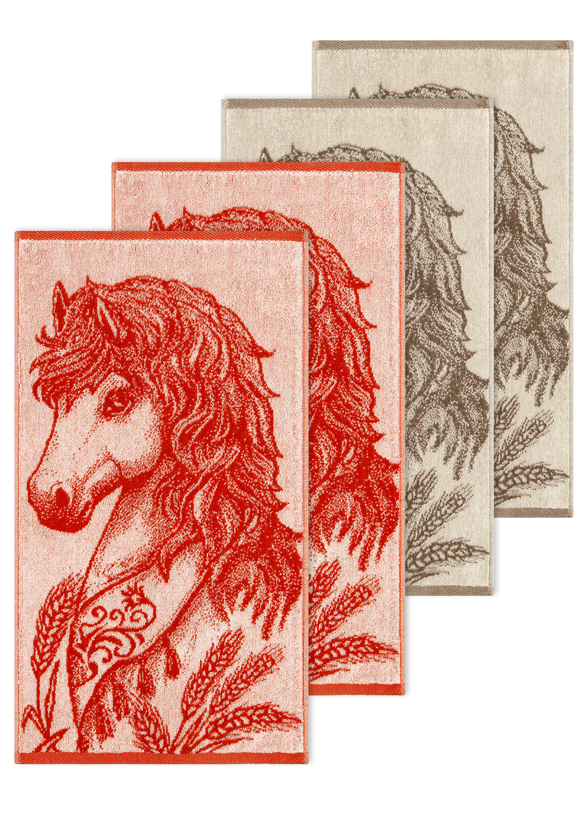 

Полотенце махровое "Символ года", 4 шт., Пони