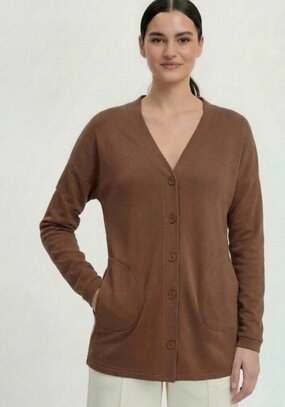 Кардиган на пуговицах утепленный