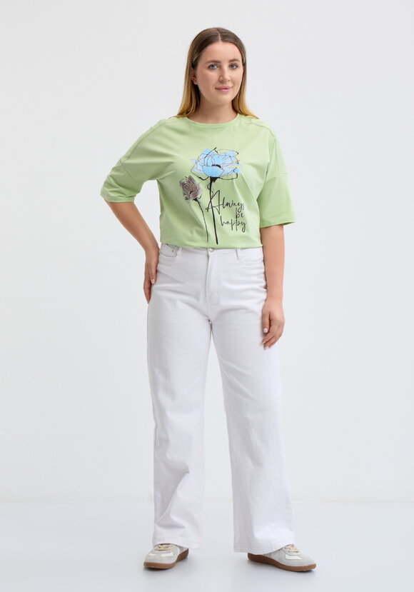 Футболка с флоральным принтом шир.  580, рис. 12