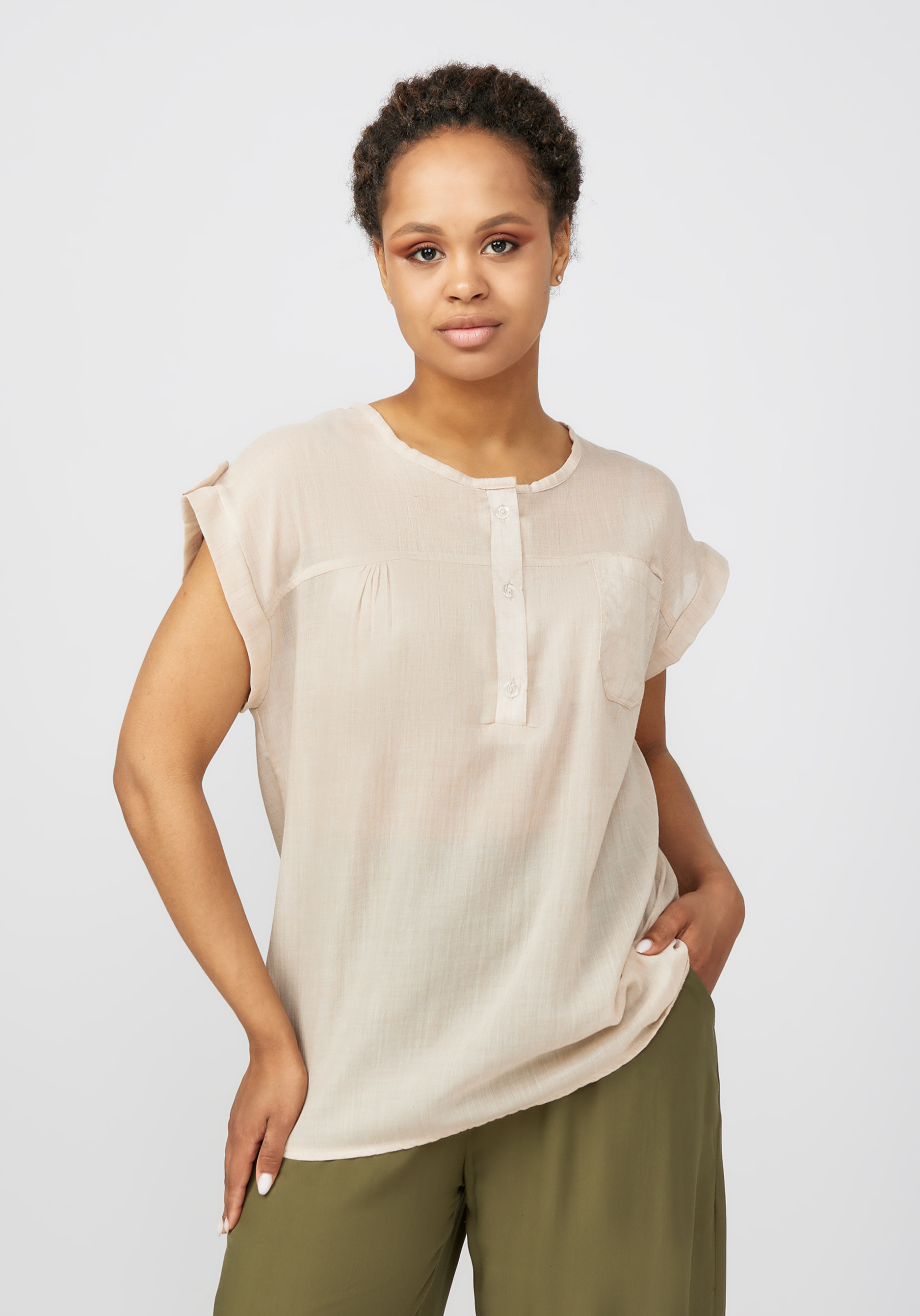 Блуза с коротким рукавом Жасмин блуза kiabi с коротким рукавом 44 размер
