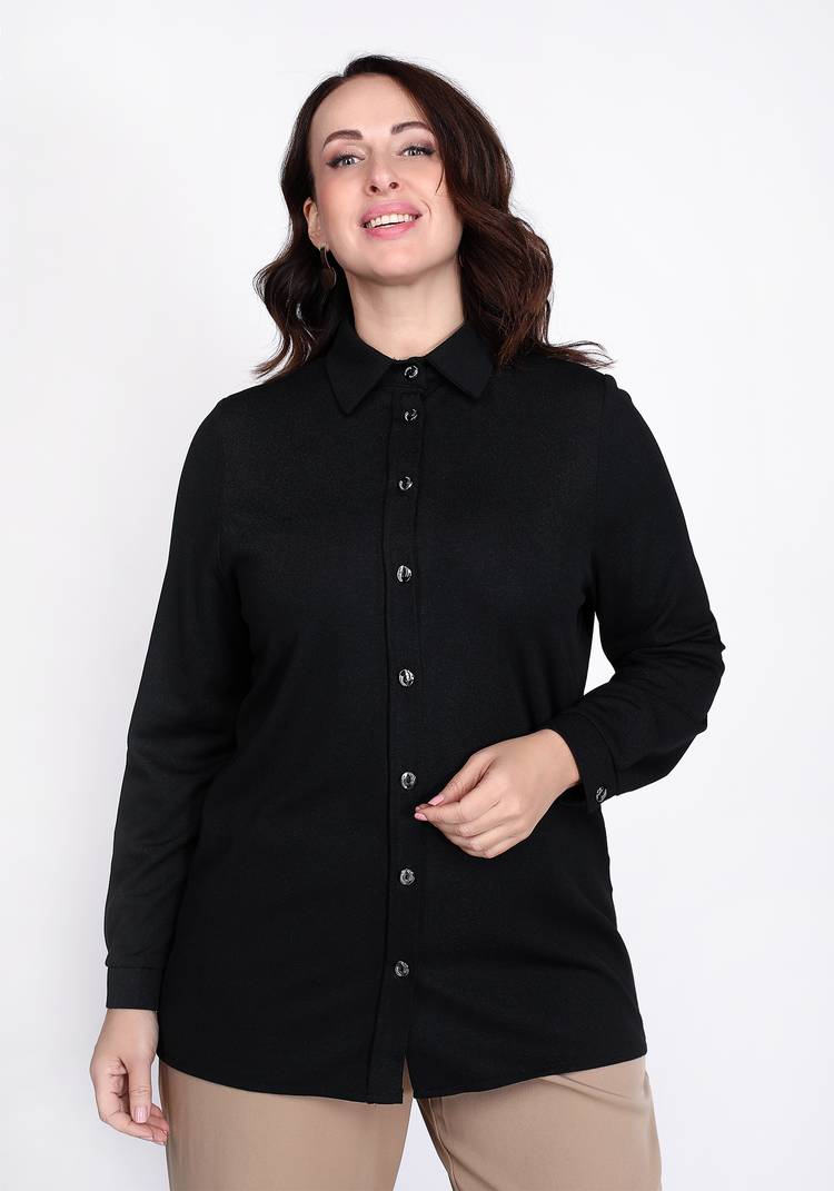 Рубашка свободного кроя с планкой шир.  750, рис. 5