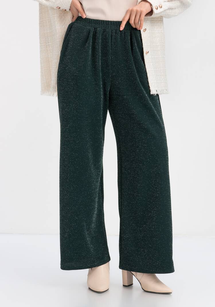 Брюки прямые с люрексом шир.  750, рис. 7