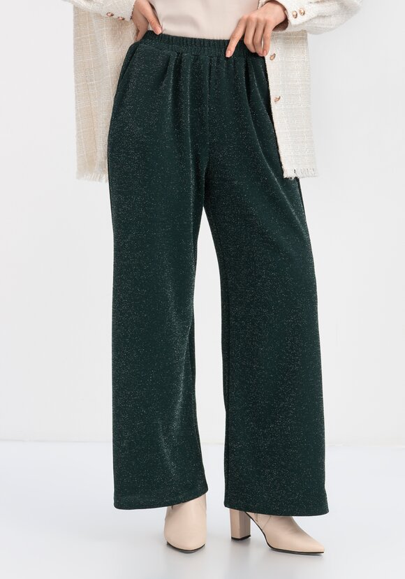 Брюки прямые с люрексом шир.  580, рис. 7