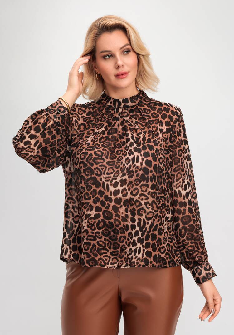 Блуза с принтом леопард шир.  750, рис. 18