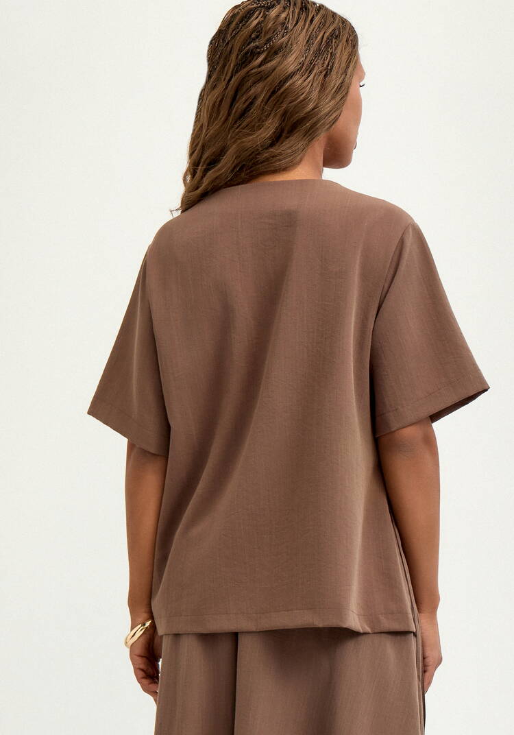 Блуза  свободного кроя шир.  750, рис. 3