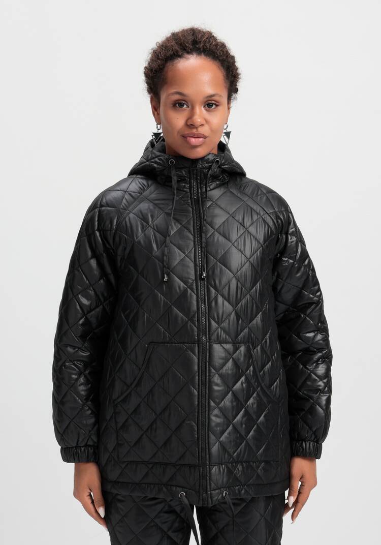 Куртка стёганая с капюшоном шир.  750, рис. 4