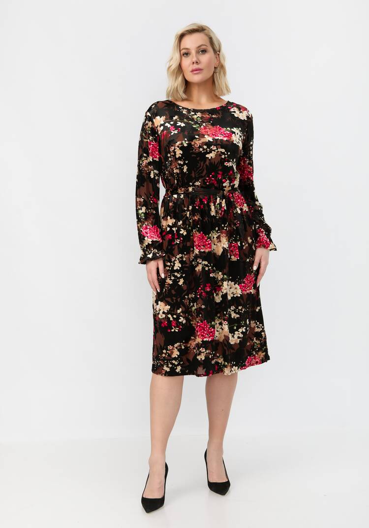 Платье А-силуэта из бархата шир.  750, рис. 4