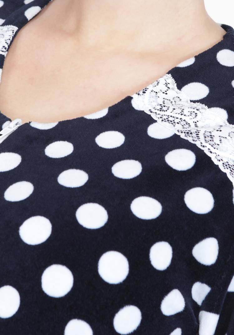 Халат велюровый Модный горошек шир.  750, рис. 6