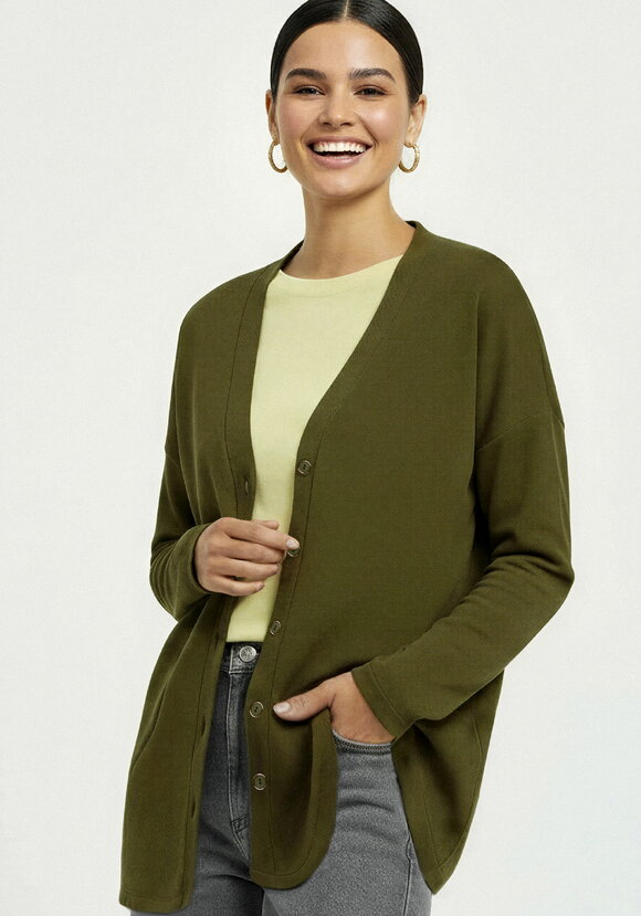 Кардиган на пуговицах утепленный шир.  580, рис. 35