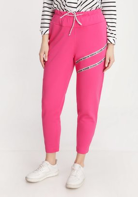 Брюки на резинке с тесьмой