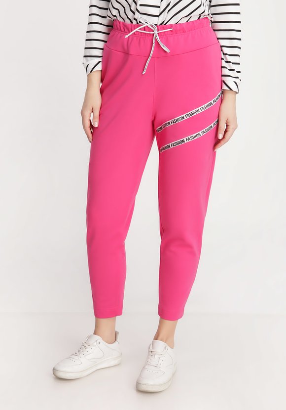 Брюки на резинке с тесьмой шир.  580, рис. 1