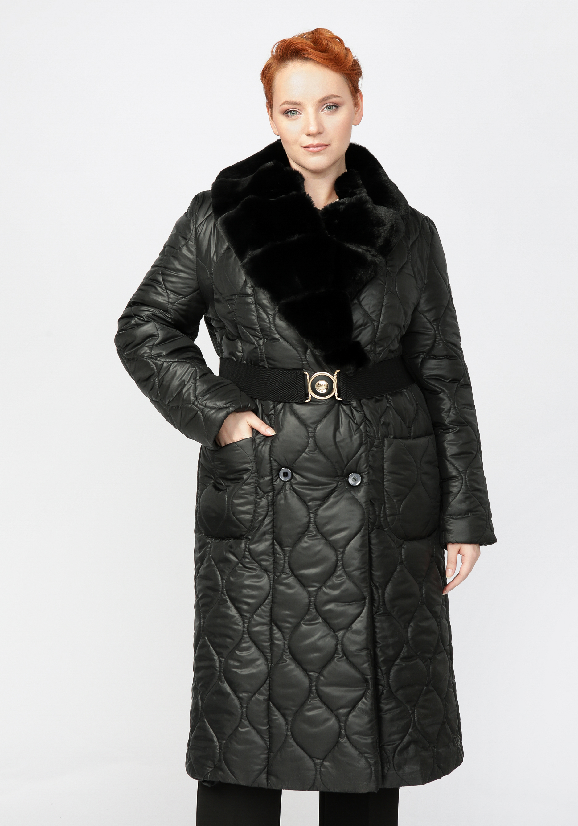 Пальто с двойным воротником Mio Imperatrice, цвет светло-бежевый, размер 56
