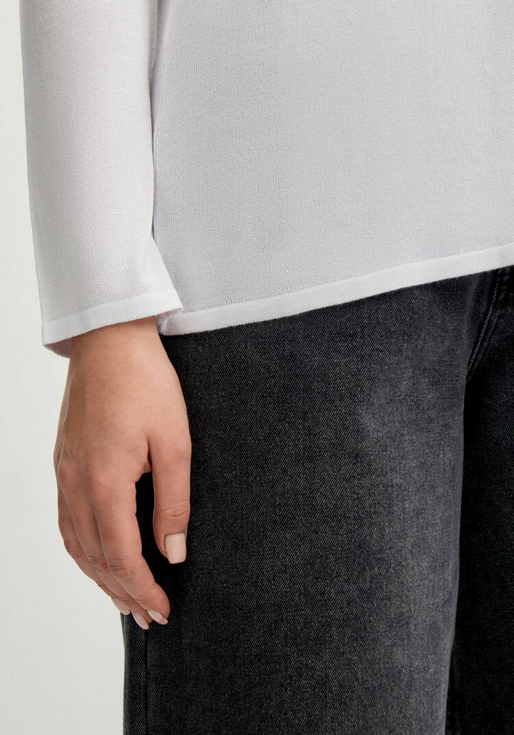 Джемпер базовый однотонный шир.  750, рис. 6