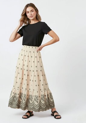 Юбка на резинке с купонным принтом