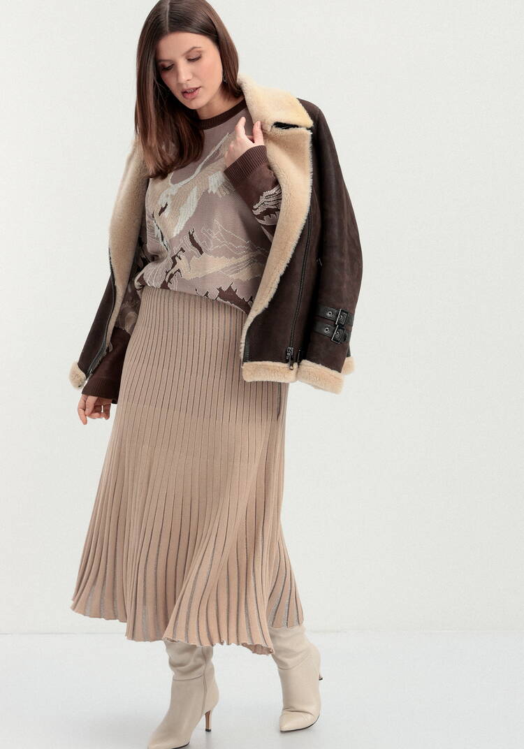 Юбка фактурная в вертикальную полоску шир.  750, рис. 11