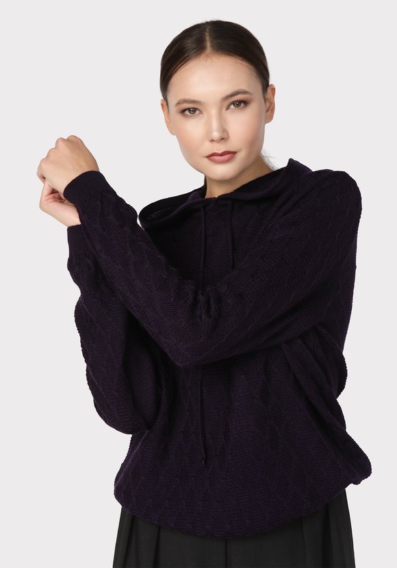 Джемпер женский с капюшоном купить со скидкой в интернет-магазине Леомакс