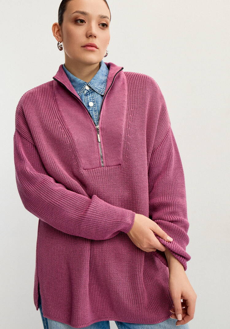 Свитер с высокой горловиной на молнии шир.  750, рис. 14