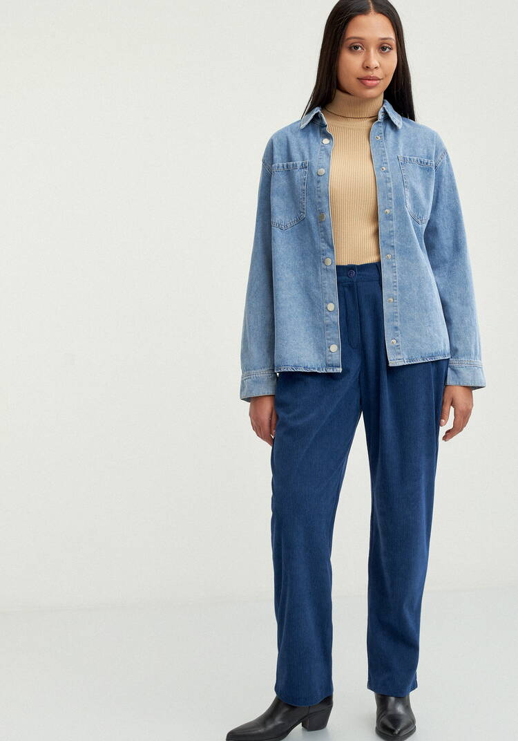 Брюки бананы с комфортным поясом шир.  750, рис. 7