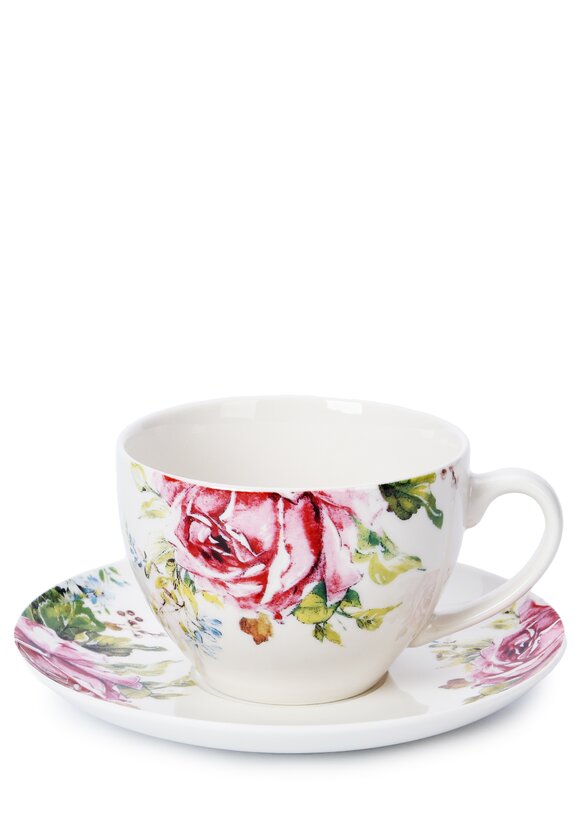 Набор чайных пар из фарфора Роза, 2 шт. шир.  580, рис. 2