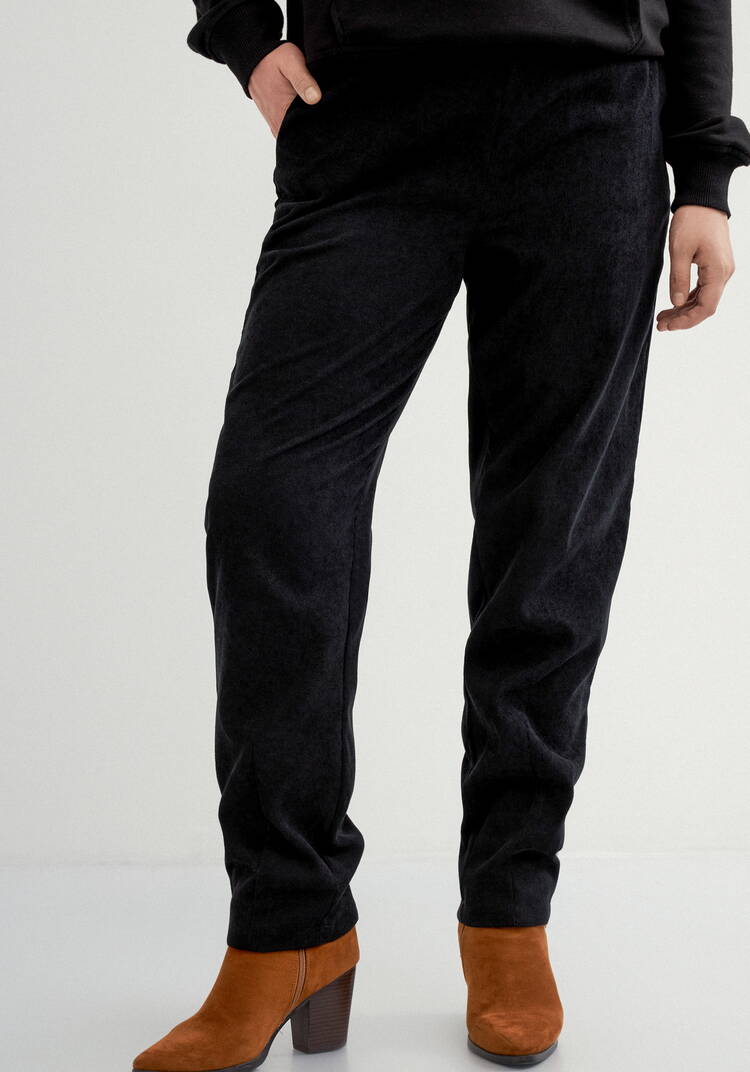 Брюки из микровельвета с комфортным поясом шир.  750, рис. 30