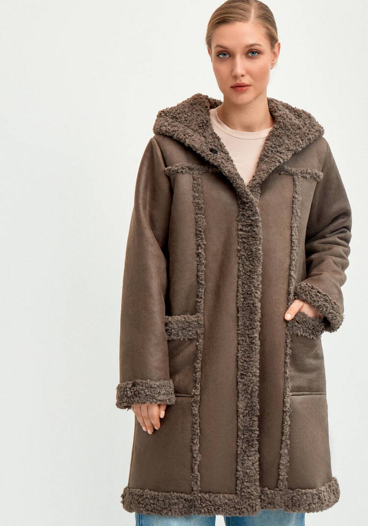 Полупальто с экомехом Раиля шир.  750, рис. 21