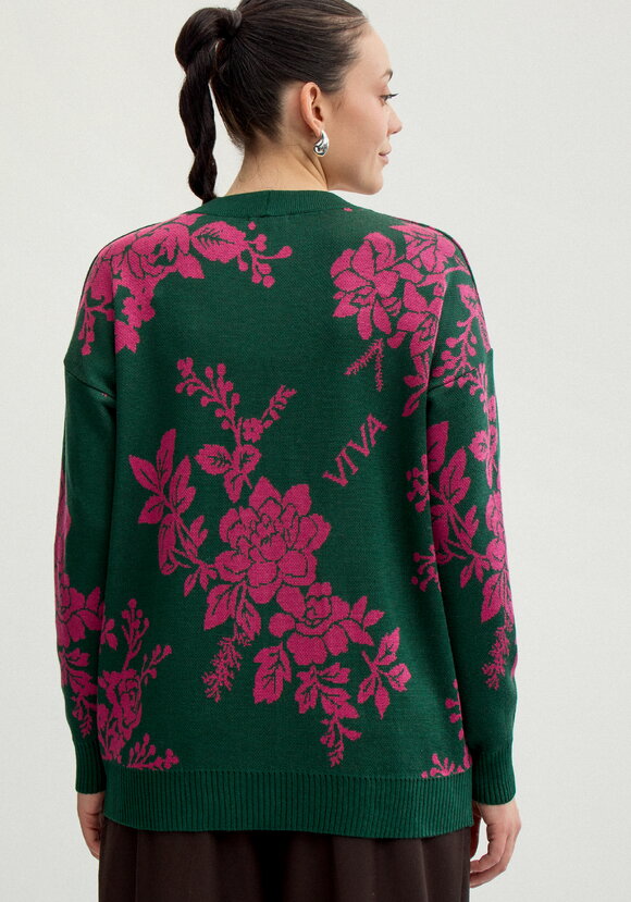 Кардиган с нежным цветочным принтом шир.  580, рис. 3