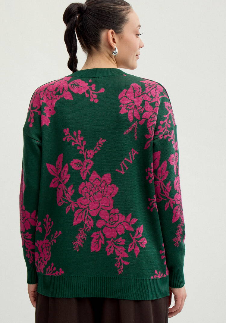 Кардиган с нежным цветочным принтом шир.  750, рис. 3