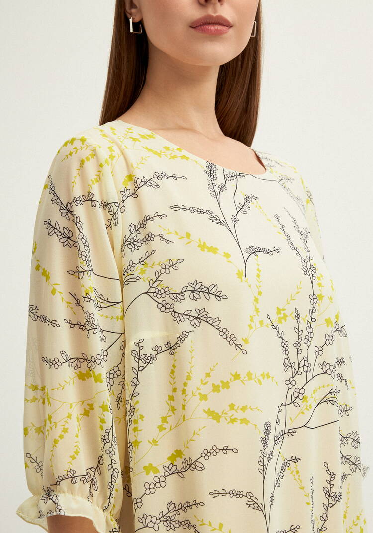 Платье с цветочным принтом шифоновое шир.  750, рис. 13