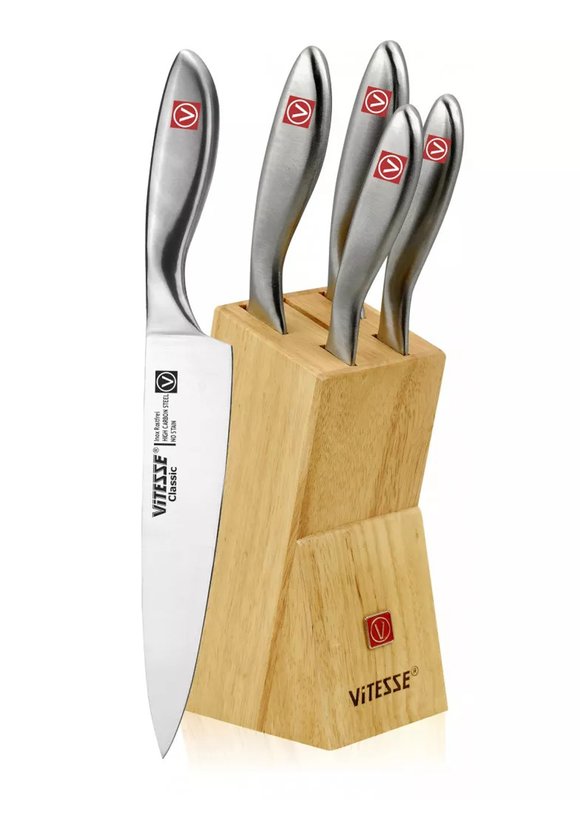 Набор из 5 ножей на деревянной подставке шир.  580, рис. 1