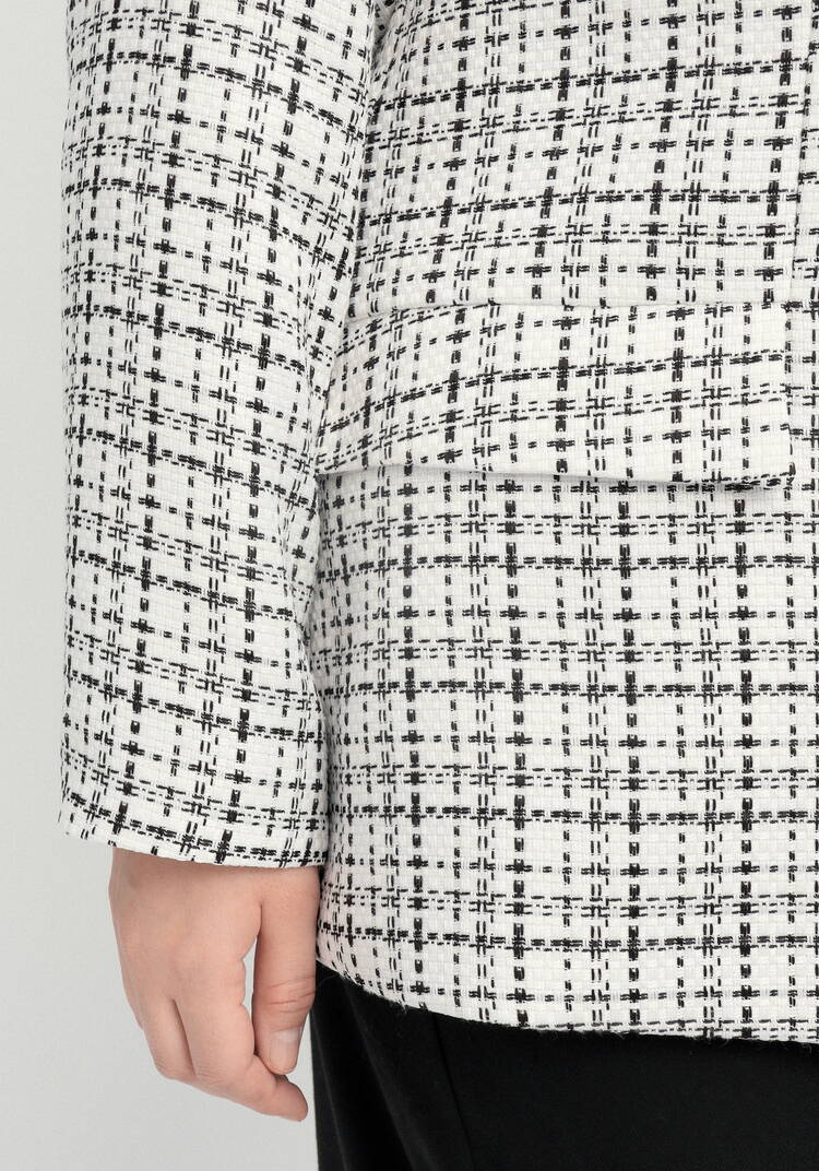 Жакет из твида однобортный шир.  750, рис. 15