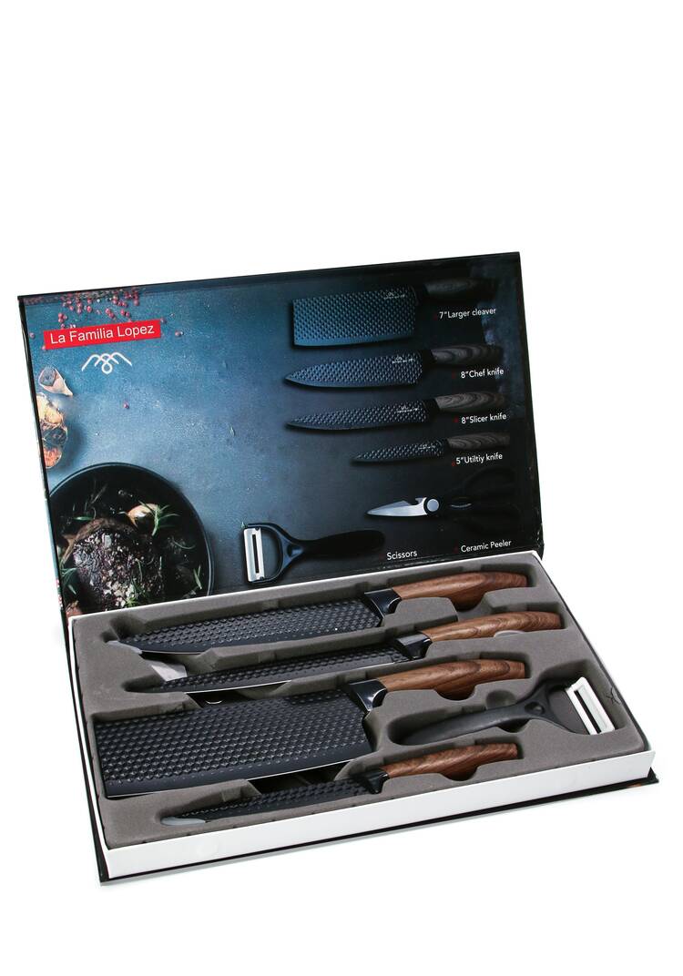 Набор ножей в подарочной коробке 6 предметов шир.  750, рис. 2