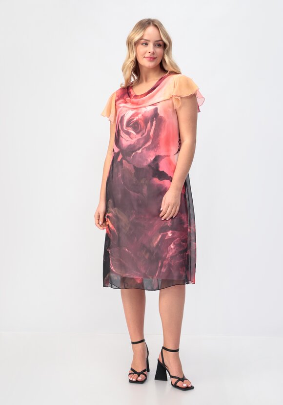 Платье из шифона с рукавами-крылышками шир.  580, рис. 1