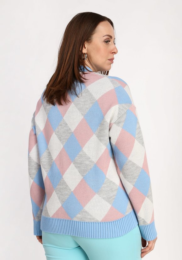 Кардиган Яркие ромбы шир.  580, рис. 2