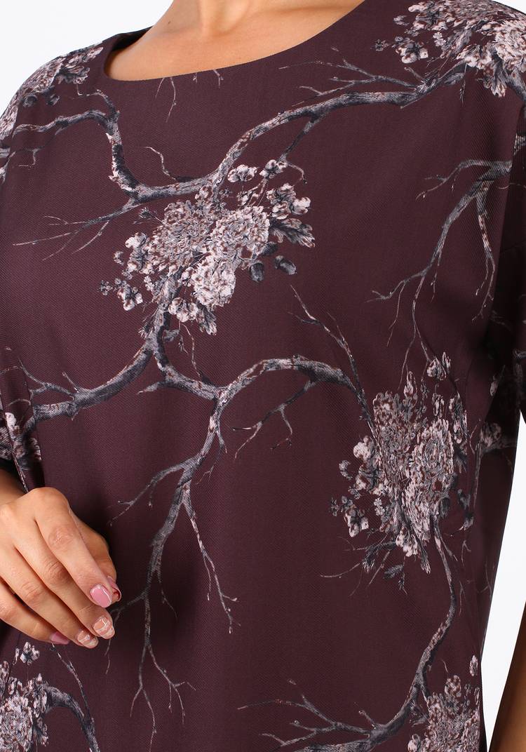 Платье свободного кроя с рукавом 1/2 шир.  750, рис. 6