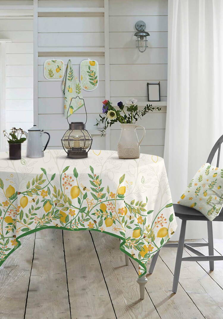 Скатерть Лимонный сад шир.  750, рис. 1