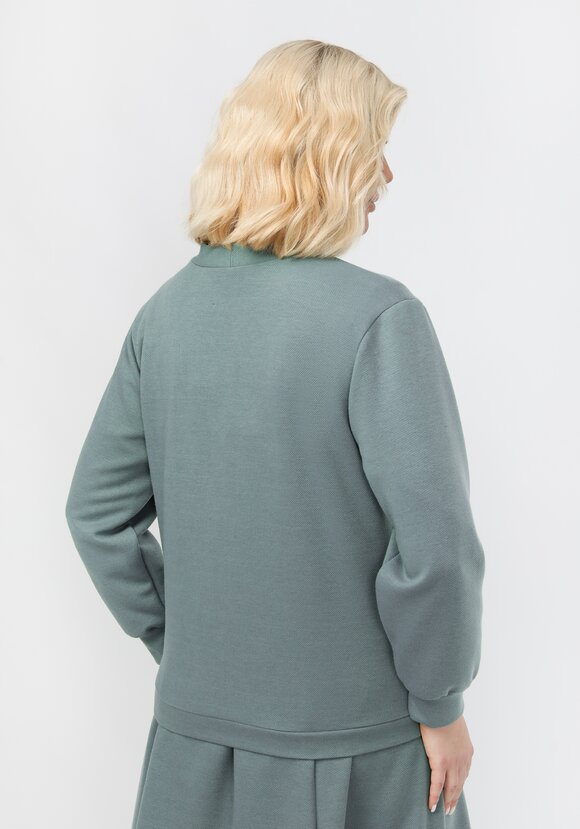 Кардиган на пуговицах однотонный шир.  580, рис. 3