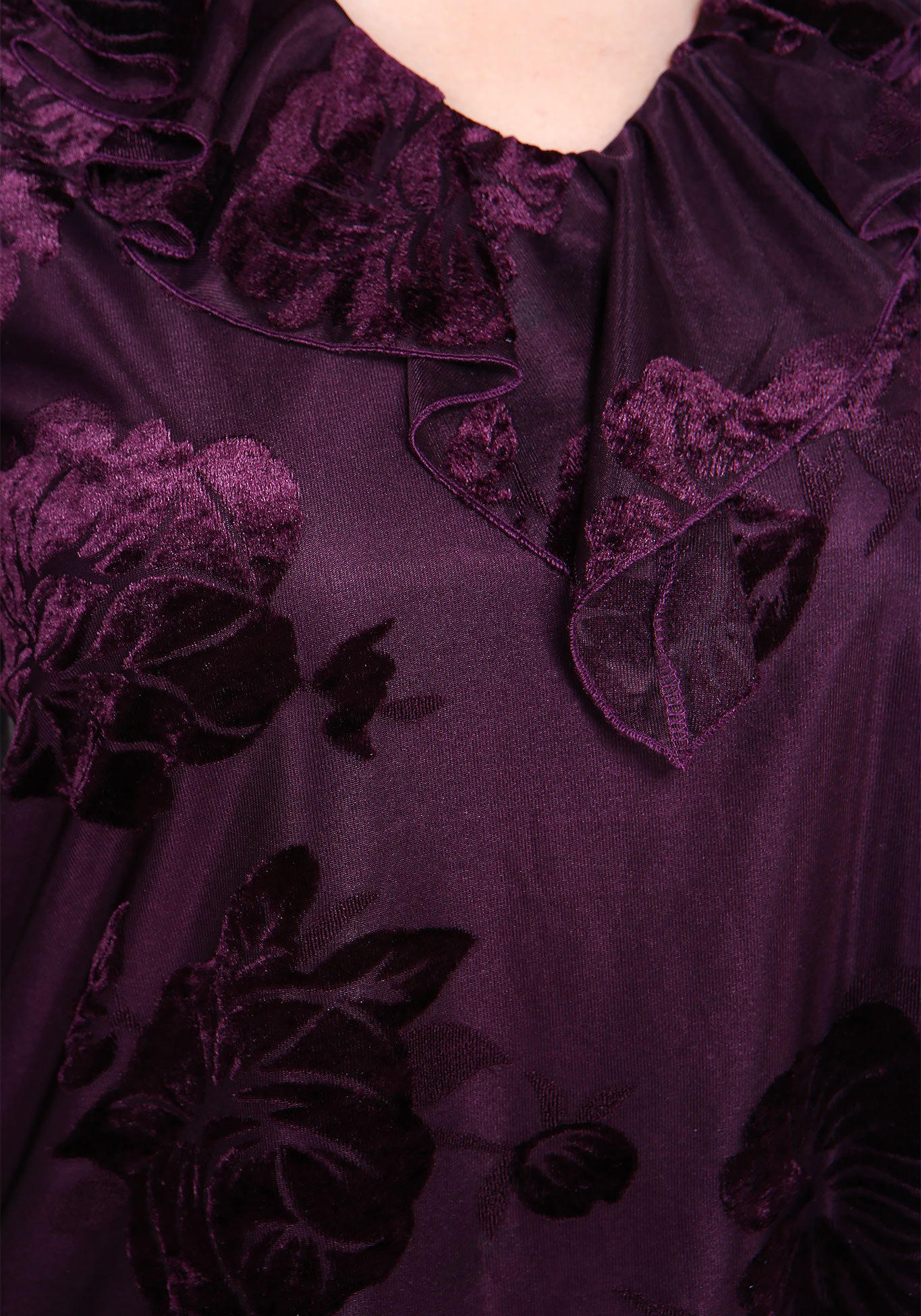 Блуза с воланом "Патриция" Victoria, размер 48, цвет баклажановый - фото 8