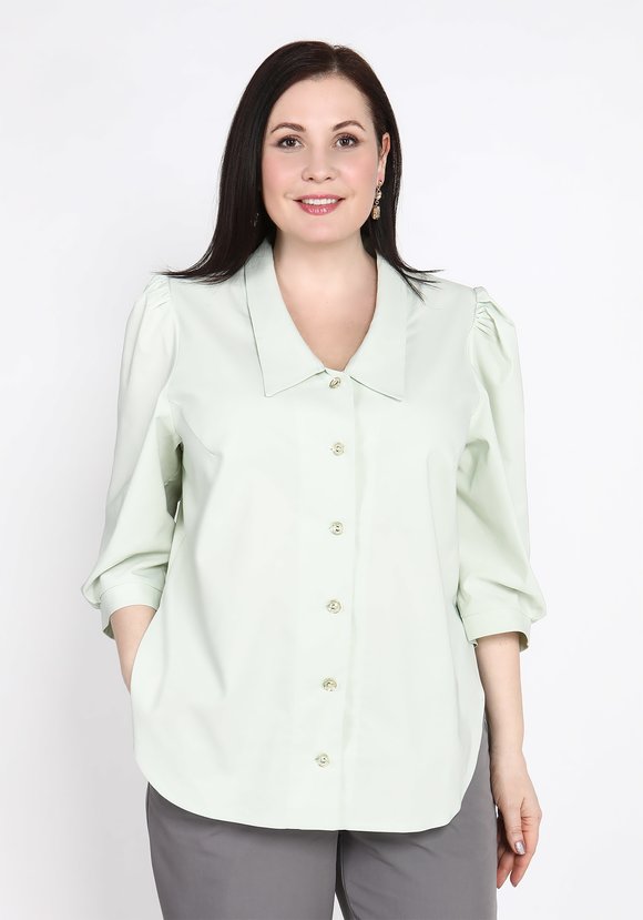 Блуза с отложным углубленным воротником шир.  580, рис. 5