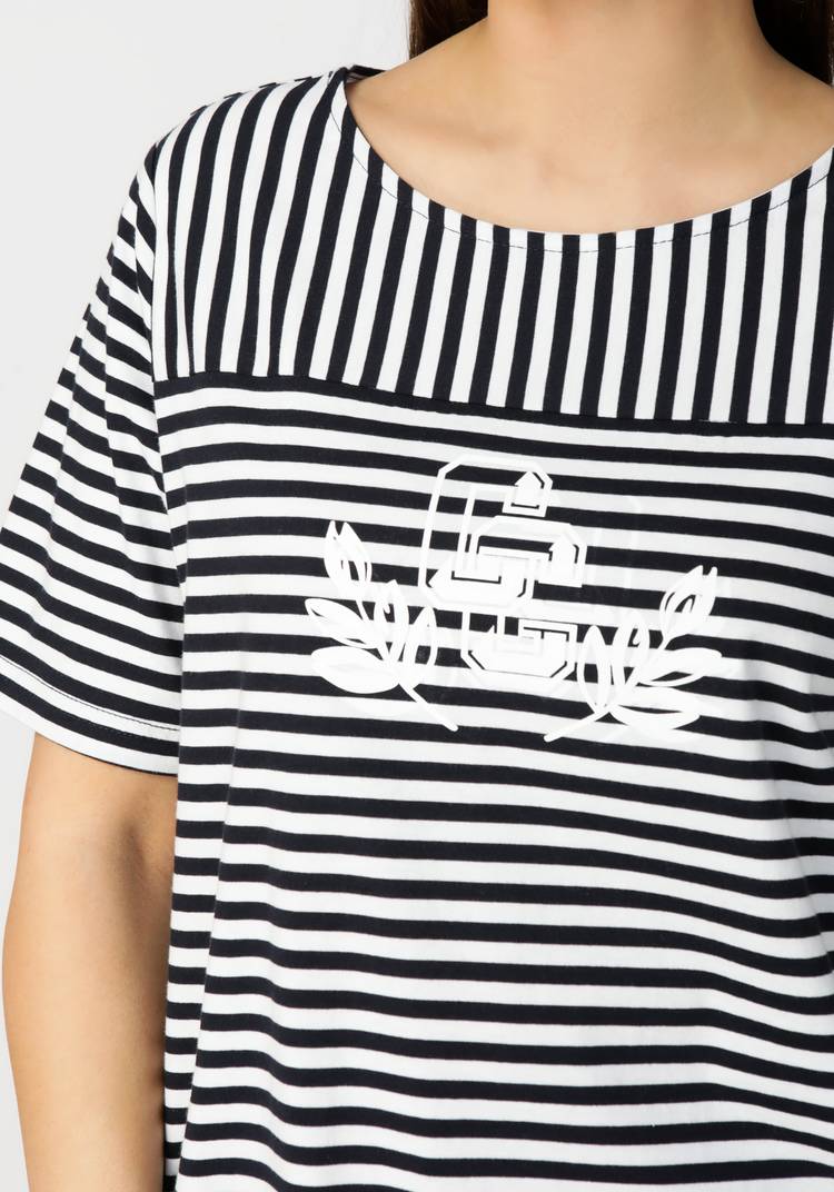 Футболка в полоску с принтом шир.  750, рис. 5