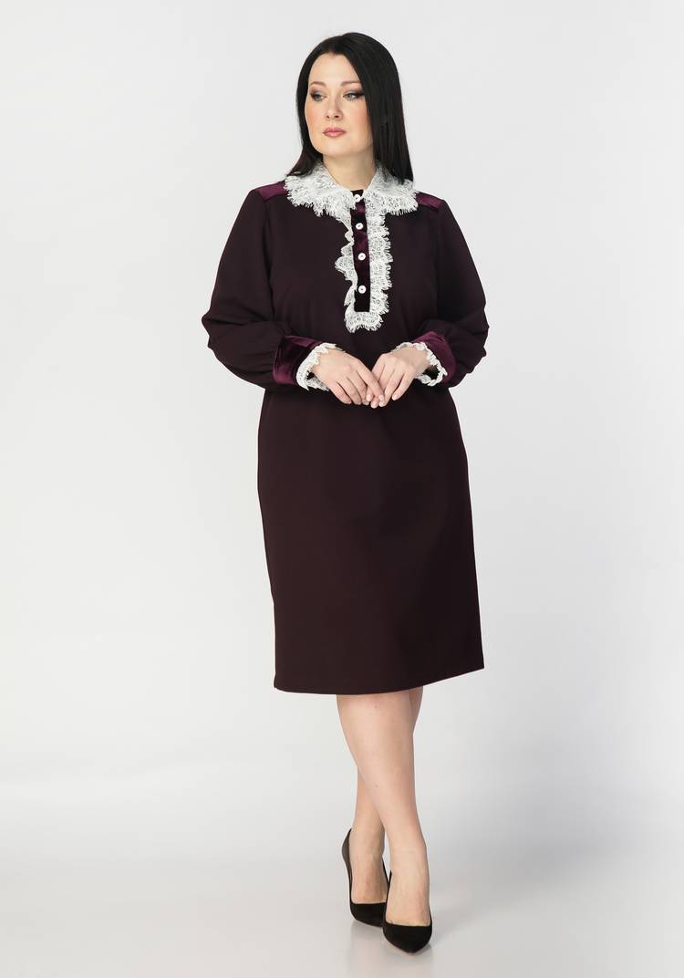 Платье с ажурным воротником шир.  750, рис. 6
