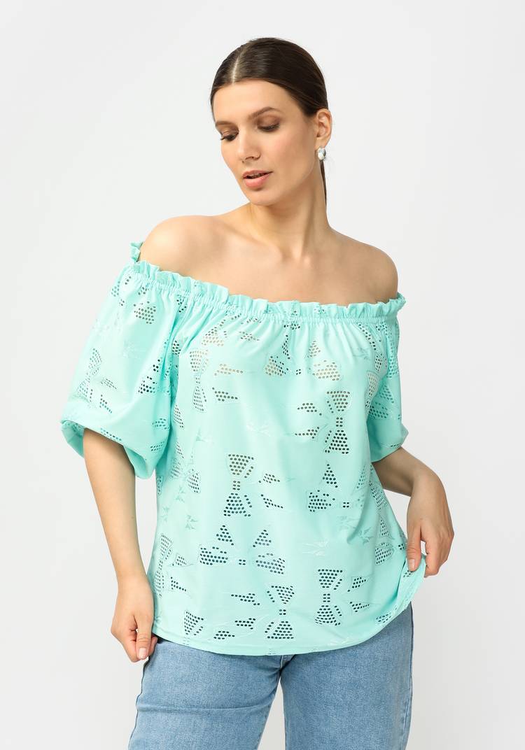 Блуза с рюшей Орабель шир.  750, рис. 1
