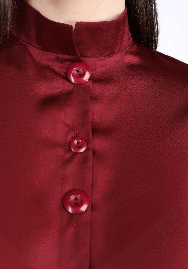 Рубашка с декоративными пуговицами шир.  750, рис. 4